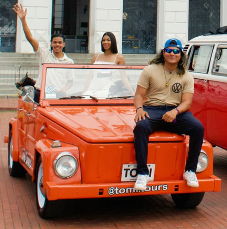 Guests enjoying a Tomi Tours open-air VW tour